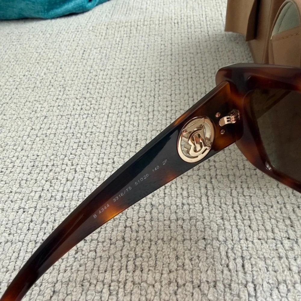 Burberry Brown Tortoise Square Sunglasses